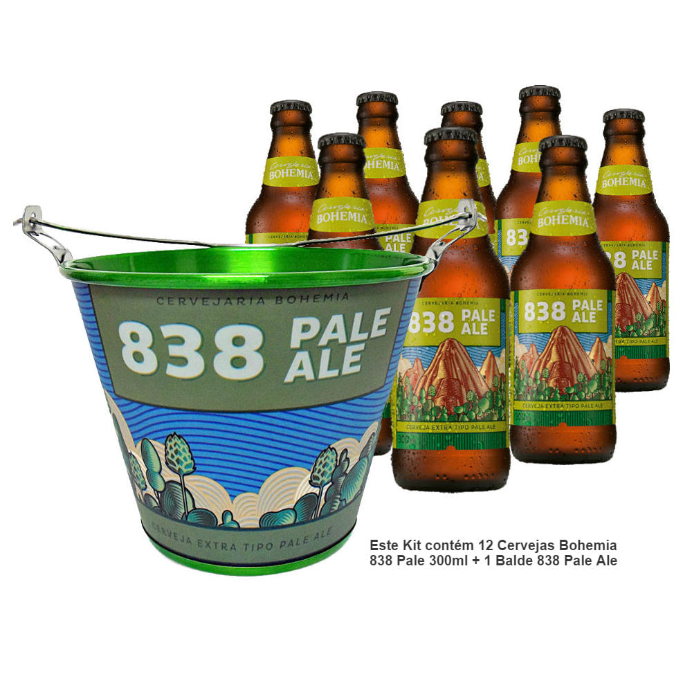Kit Cerveja Bohemia COMPRANDO 12 cervejas 838 Pale Ale 300ml GANHE 1